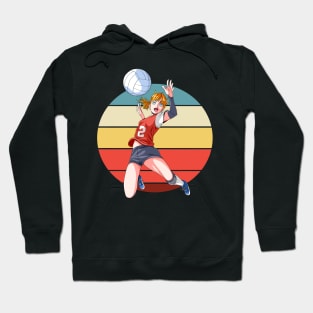 Volleyball Girl Player Female Love Sports Hoodie